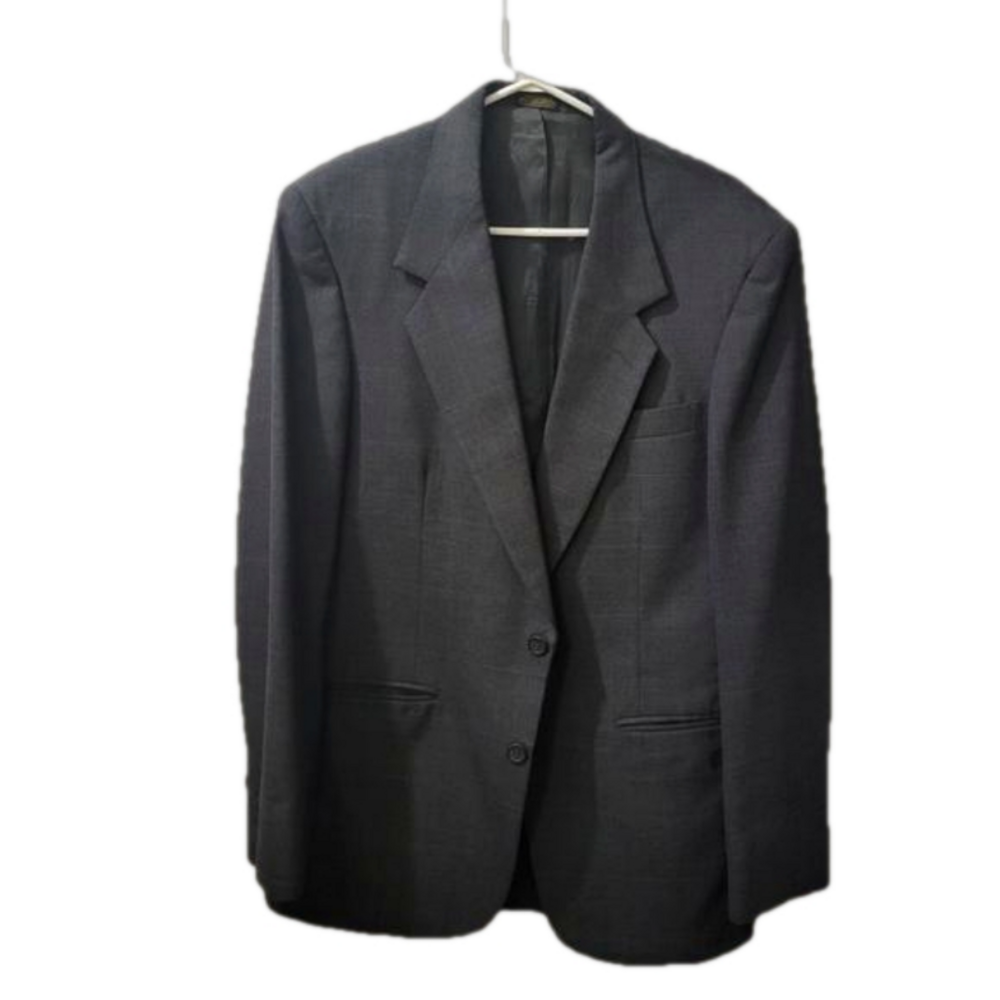 TOWNCRAFT Men's Suit, Gray Plaid, Size 40L‎